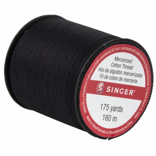 SINGER® Mercerized Cotton Thread - Black Perspective: back