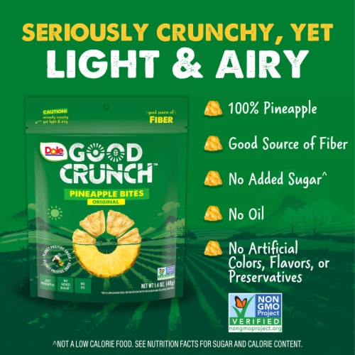 Dole Good Crunch Original Pineapple Bites 1.4 oz Perspective: back