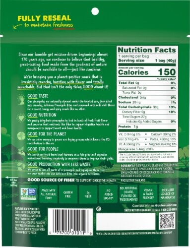 Dole® Good Crunch™ Pineapple Bites with Chili Dried Fruit Snack Perspective: back