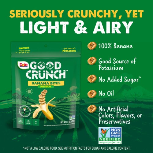 Dole Good Crunch Original Banana Bites 2.5 oz Perspective: back