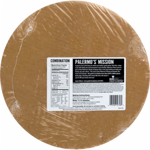 Palermo's® Thin Crust Combination Frozen Pizza Perspective: back