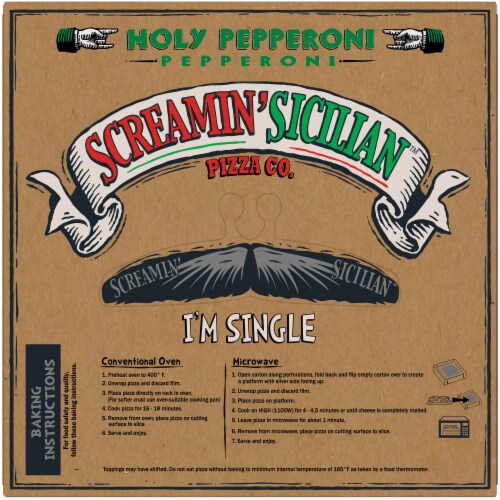 Screamin' Sicilian™  Single Holy Pepperoni Frozen Pizza Perspective: back