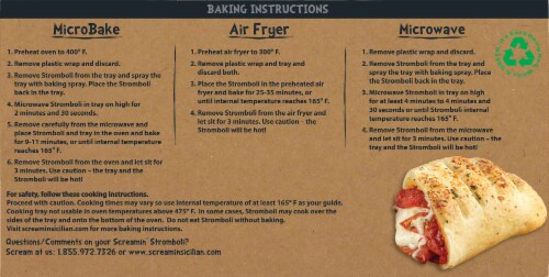 Screamin Sicilian® Holy Pepperoni Stromboli Perspective: back
