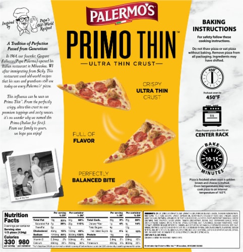 Palermo’s® Primo Thin™ Ultra Thin Crust Sicilian Inspired Pizza