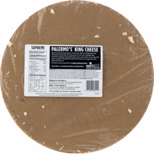 Palermo's® King Cheese Pub Style Supreme Frozen Pizza Perspective: back