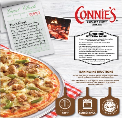 Connie's® Cheese Thin Crust Frozen Pizza Perspective: back