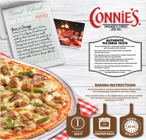 Connie's® Special Classic Thin Crust Frozen Pizza Perspective: back