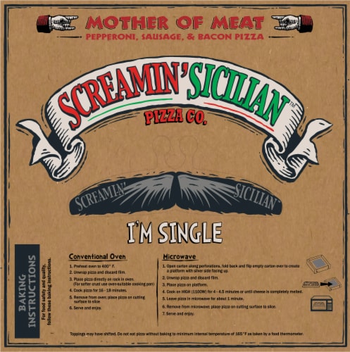 Screamin’ Sicilian Three Meat Single Serve Frozen Pizza