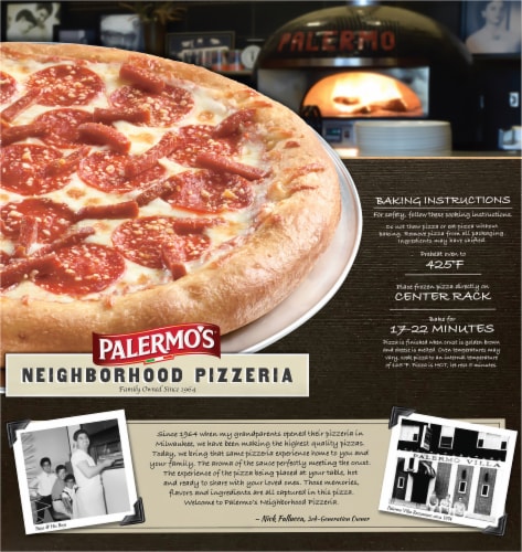 Palermo’s Neighborhood Pizzeria Pepperoni Frozen Pizza Perspective: back