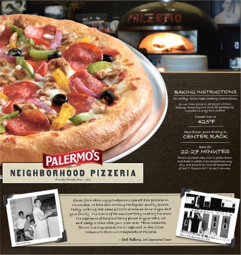 Palermo’s® Neighborhood Pizzeria Supreme Frozen Pizza Perspective: back
