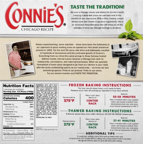 Connie’s® Sausage Deep Dish Frozen Pizza Perspective: back