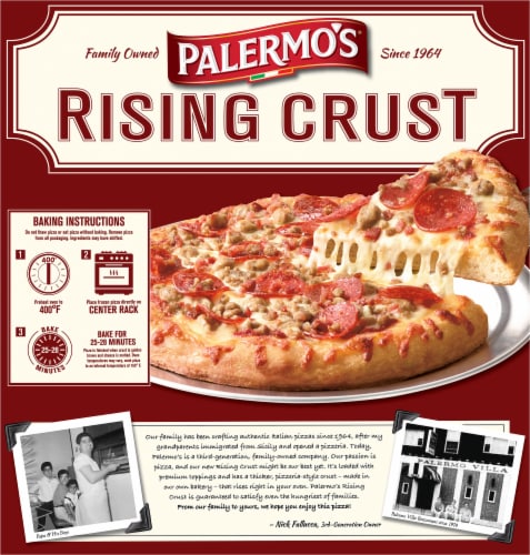 Palermo's® Rising Crust 4 Meat Pizza Perspective: back