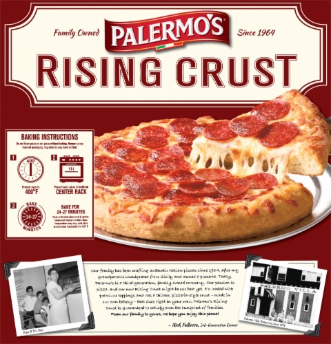 Palermo's® Rising Crust Pepperoni Pizza Perspective: back