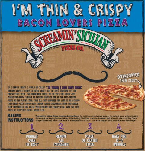 Screamin' Sicilian Bacon Lovers Pizza Perspective: back