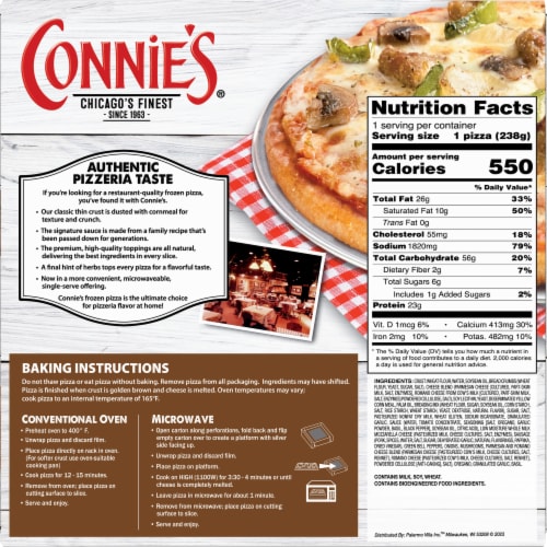 Connie's® Special Classic Thin Crust Frozen Pizza Perspective: back