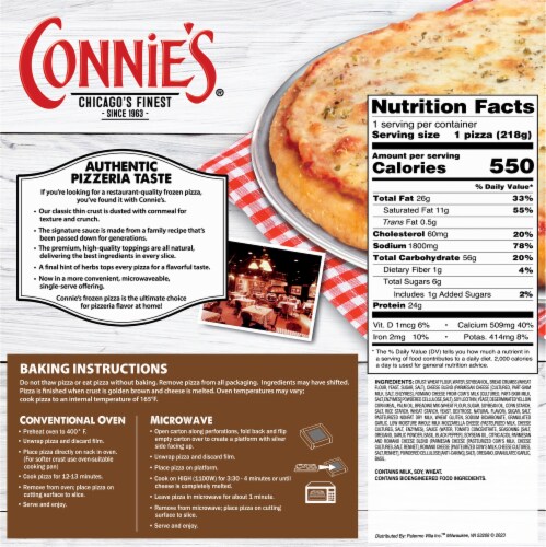 Connie's® Cheese Classic Thin Crust Frozen Pizza Perspective: back