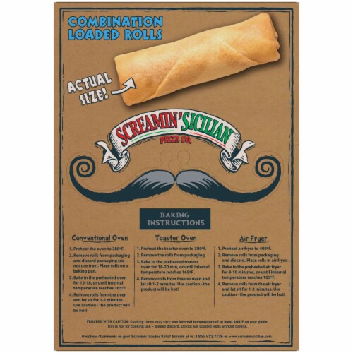Screamin' Sicilian™ Pizza Co. Combination Loaded Rolls Perspective: back