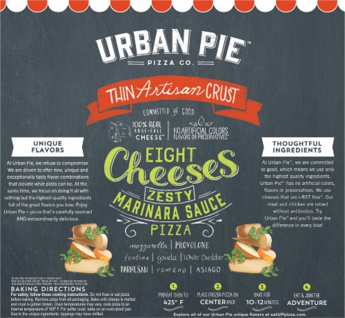 Urban Pie Pizza Co.™ Frozen Eight Cheeses Thin Artisan Crust Pizza Perspective: back