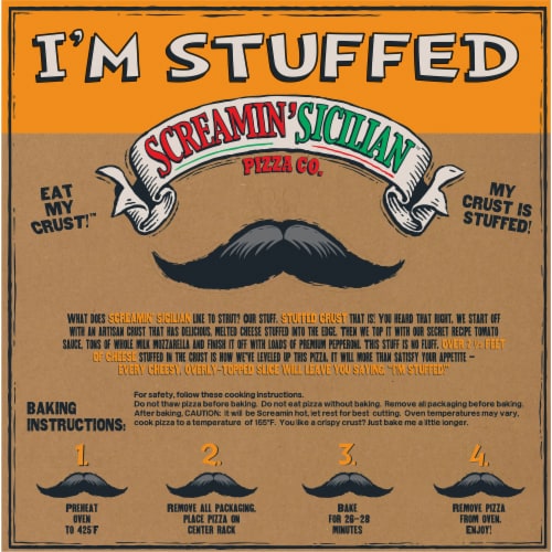 Screamin' Sicilian Stuffed Crust Pepperoni Pizza Perspective: back