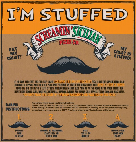 Screamin' Sicilian™ Supreme Stuffed Crust Frozen Pizza Perspective: back