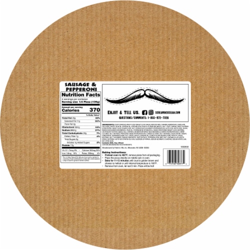 Screamin' Sicilian® Tavern Style Thin Crust Pepperoni & Sausage Frozen Pizza Perspective: back