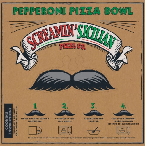 Screamin' Sicilian® Pepperoni Pizza Bowl Perspective: back