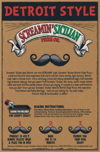 Screamin' Sicilian® Cheese Detroit Style Frozen Pizza Perspective: back
