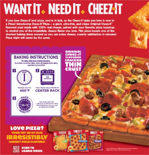 Cheez-It® Cheddar Jack Supreme Frozen Pizza Perspective: back