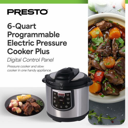Presto 6-Quart Programmable Electric Pressure Cooker Plus Perspective: back