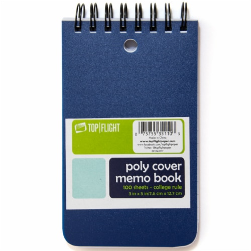 Top Flight College Rule Memo Book - Assorted Perspective: back