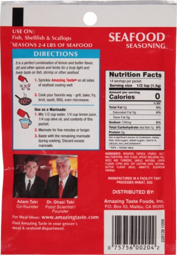 Amazing Taste Seafood Seasoning Perspective: back