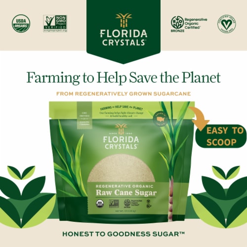 Florida Crystals® Regenerative Organic Raw Cane Sugar Perspective: back