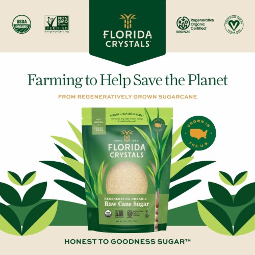 Florida Crystals Organic Raw Cane Sugar Perspective: back