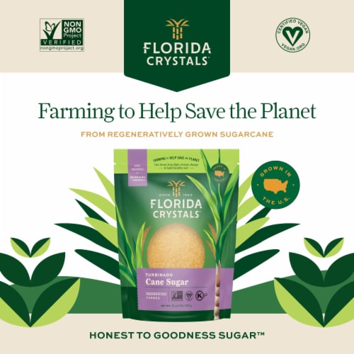 Florida Crystals Turbinado Cane Sugar Perspective: back
