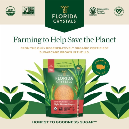 Florida Crystals Regenerative Organic Light Brown Sugar Perspective: back