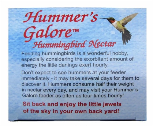 Hummer's Galore Hummingbird Nectar Perspective: back