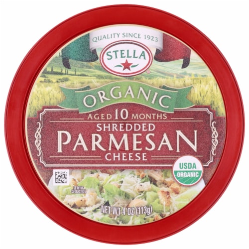 Stella® Shredded Organic Parmesan Cheese Cup Perspective: back