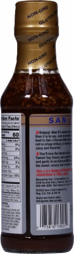 San-J Korean Gluten Free BBQ Marinade and Stir-Fry Sauce Perspective: back