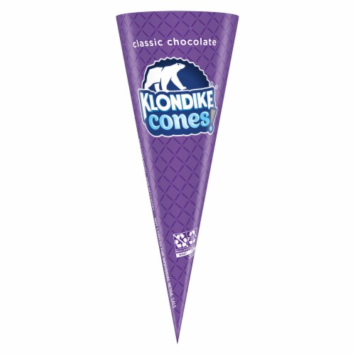 Klondike With No Artificial Growth Hormones Chocolate & Double Chocolate Ice Cream Cones Perspective: back