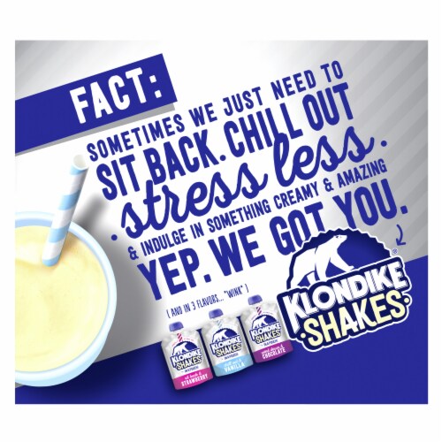 Klondike® Shakes Vanilla Milkshake Ice Cream Pouches Perspective: back