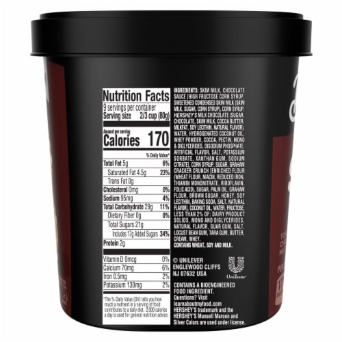Breyers® S'mores Ice Cream Tub Perspective: back