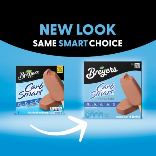Breyers CarbSmart Fudge Frozen Dessert Bars Perspective: back