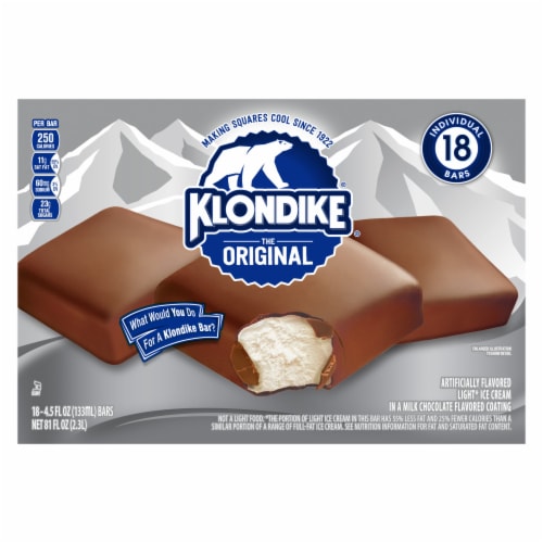 Klondike No Artificial Growth Hormones & Certified Kosher Vanilla Ice Cream Bars Perspective: back