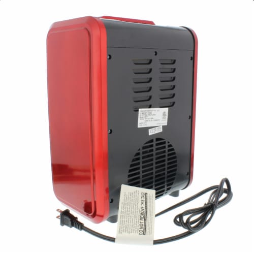 Comfort Zone® Mini Ceramic Tabletop Electric Fireplace Heater Perspective: back