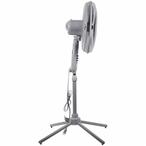Comfort Zone Oscillating Pedestal Quad Pod Fan - White Perspective: back