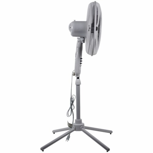 Comfort Zone Oscillating Pedestal Quad Pod Fan - White Perspective: back