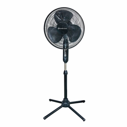 16" Pedestal Fan Black Perspective: back