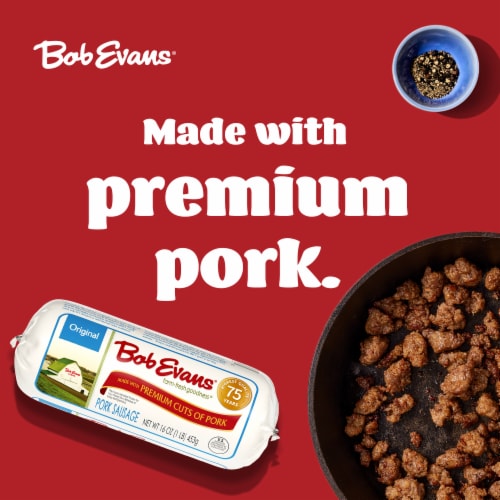 Bob Evans Original Roll Pork Sausage Perspective: back