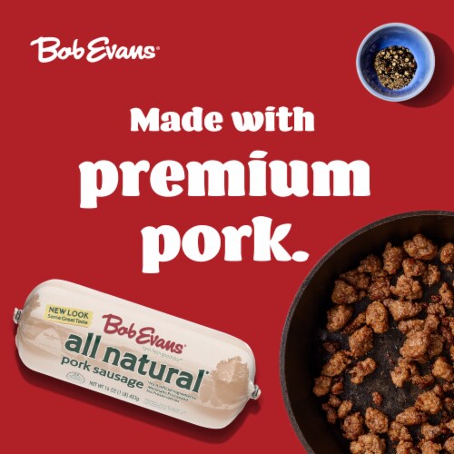 Bob Evans All Natural Pork Sausage Roll Perspective: back