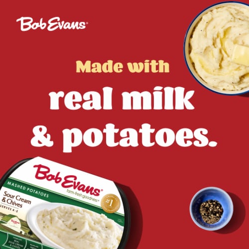 Bob Evans Sour Cream & Chives Mashed Potatoes Perspective: back